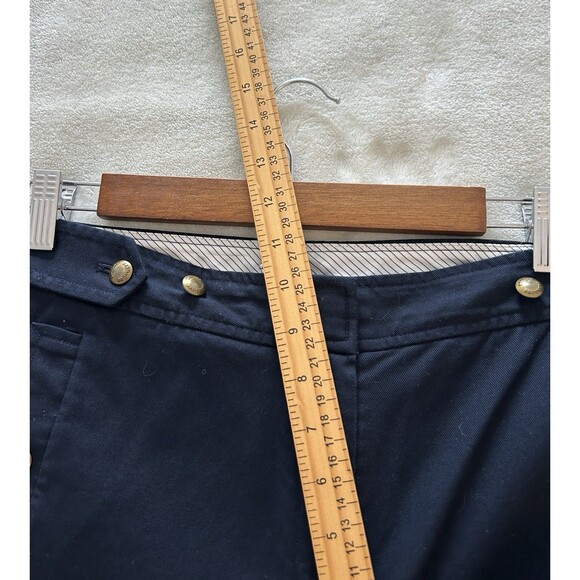 Brooks Brothers Women Pants Size 10 Navy Trousers Gold Buttons Preppy Elevated - Picture 10 of 14